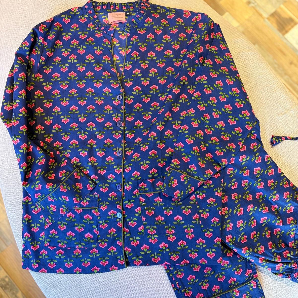 Navy Blue Long Pajama