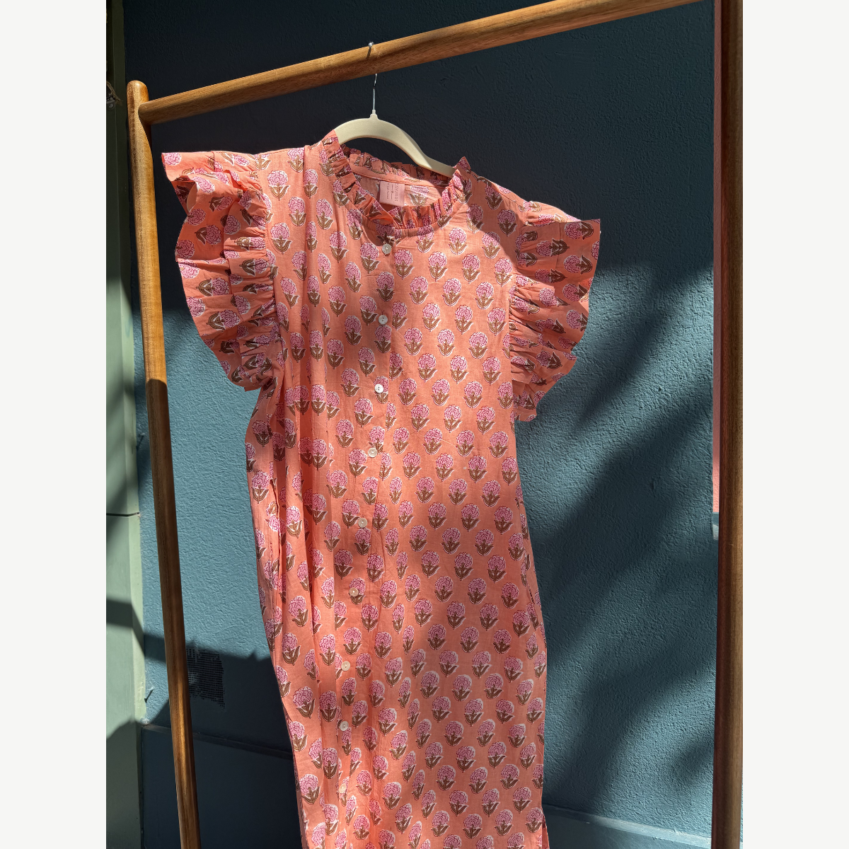 Vestido Naranja Manga Corta