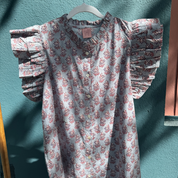 Vestido Azul Manga Corta