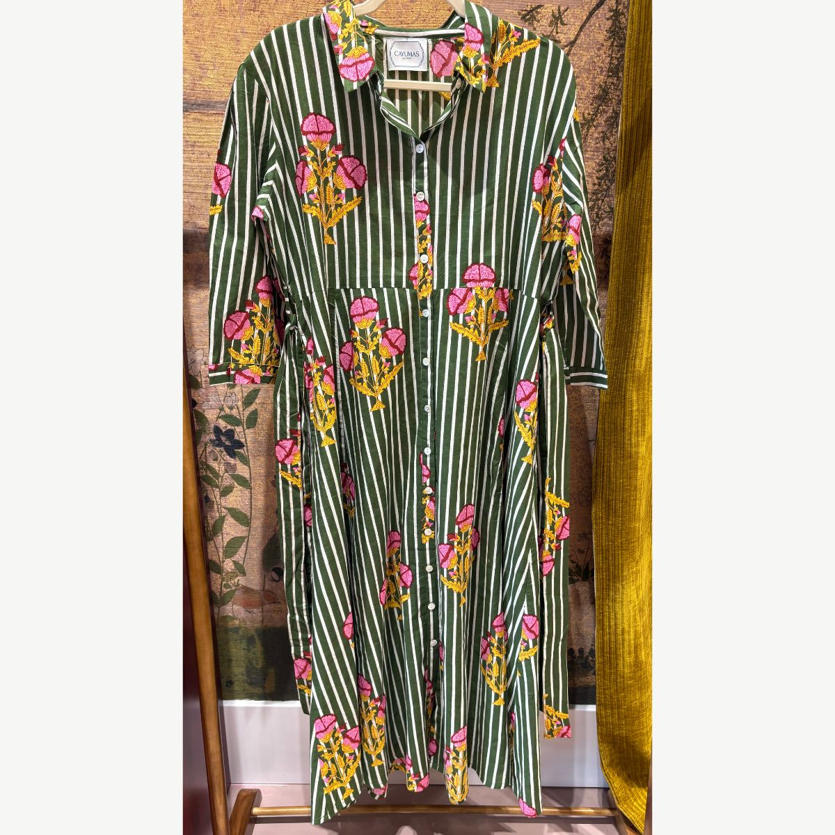 Vestido verde de rayas - Cayumas