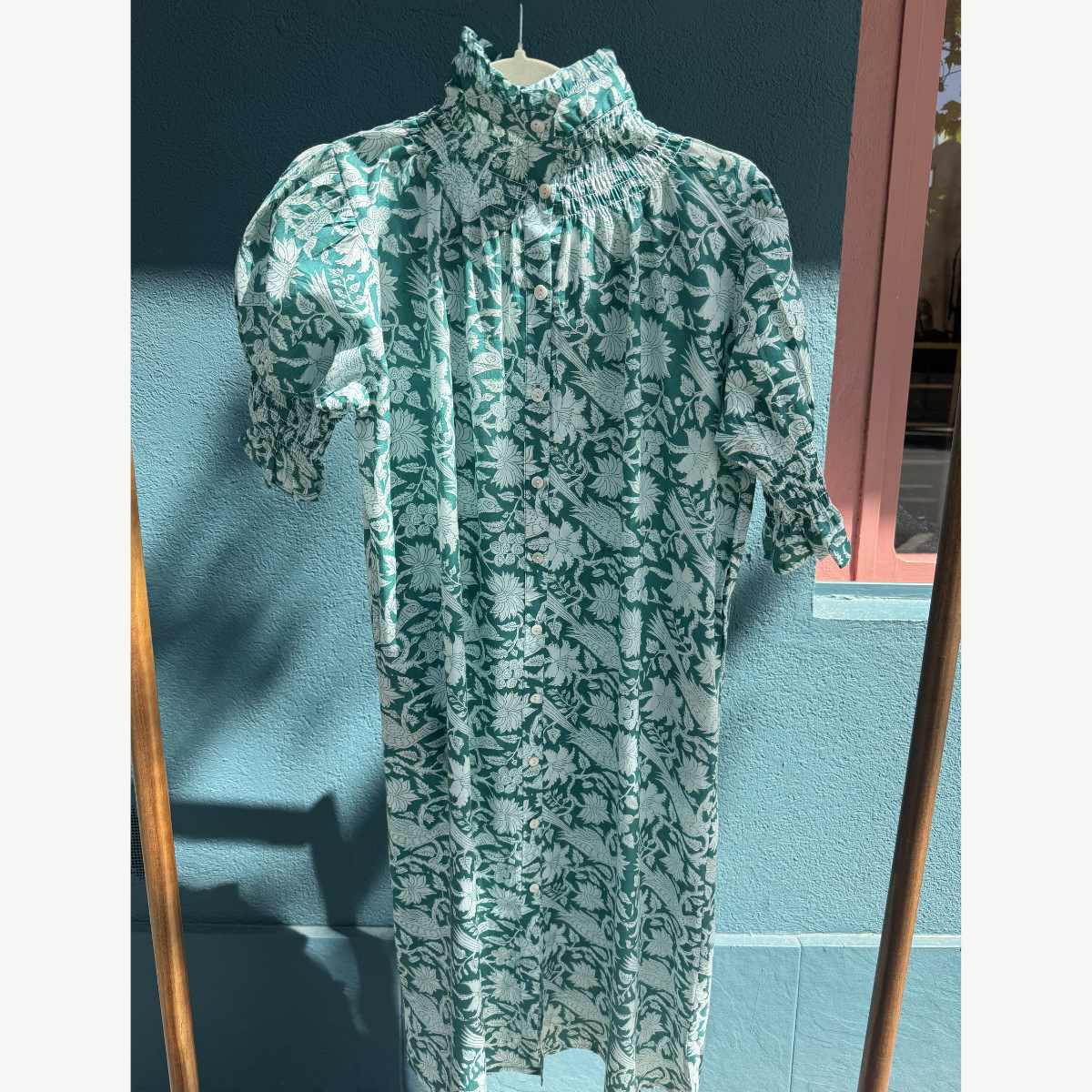 Green Turtle Neck Dress