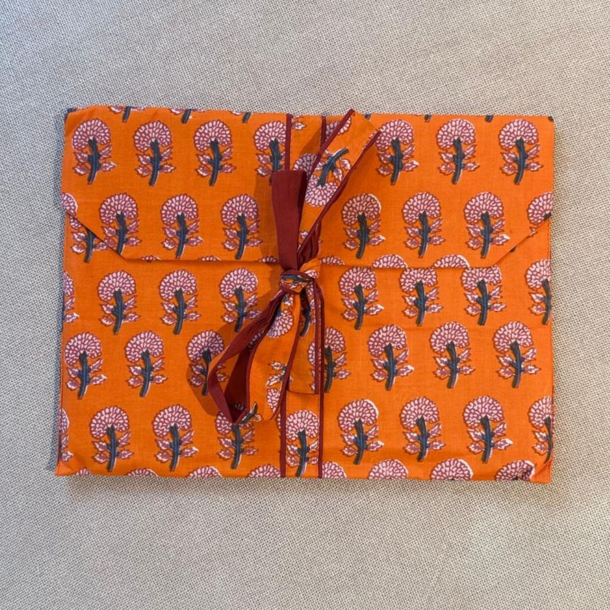 Long Orange Striped Pajamas