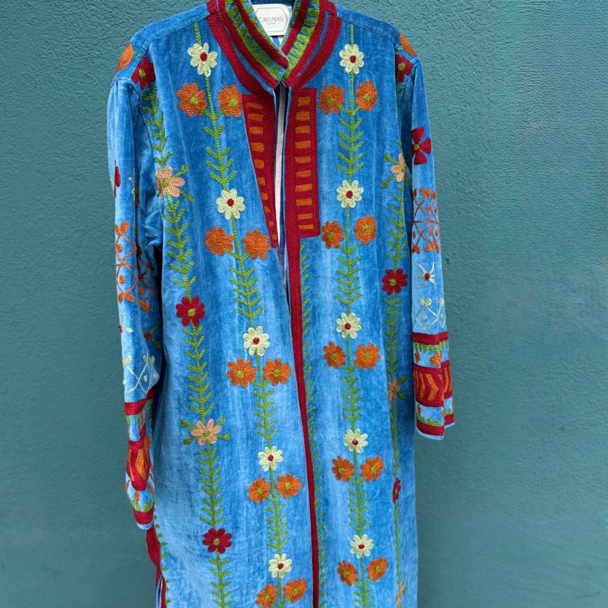 Blue Bordeaux Velvet Kimono