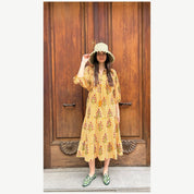 Vestido amarillo de rayas - Cayumas