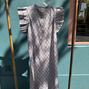 Vestido Azul Manga Corta
