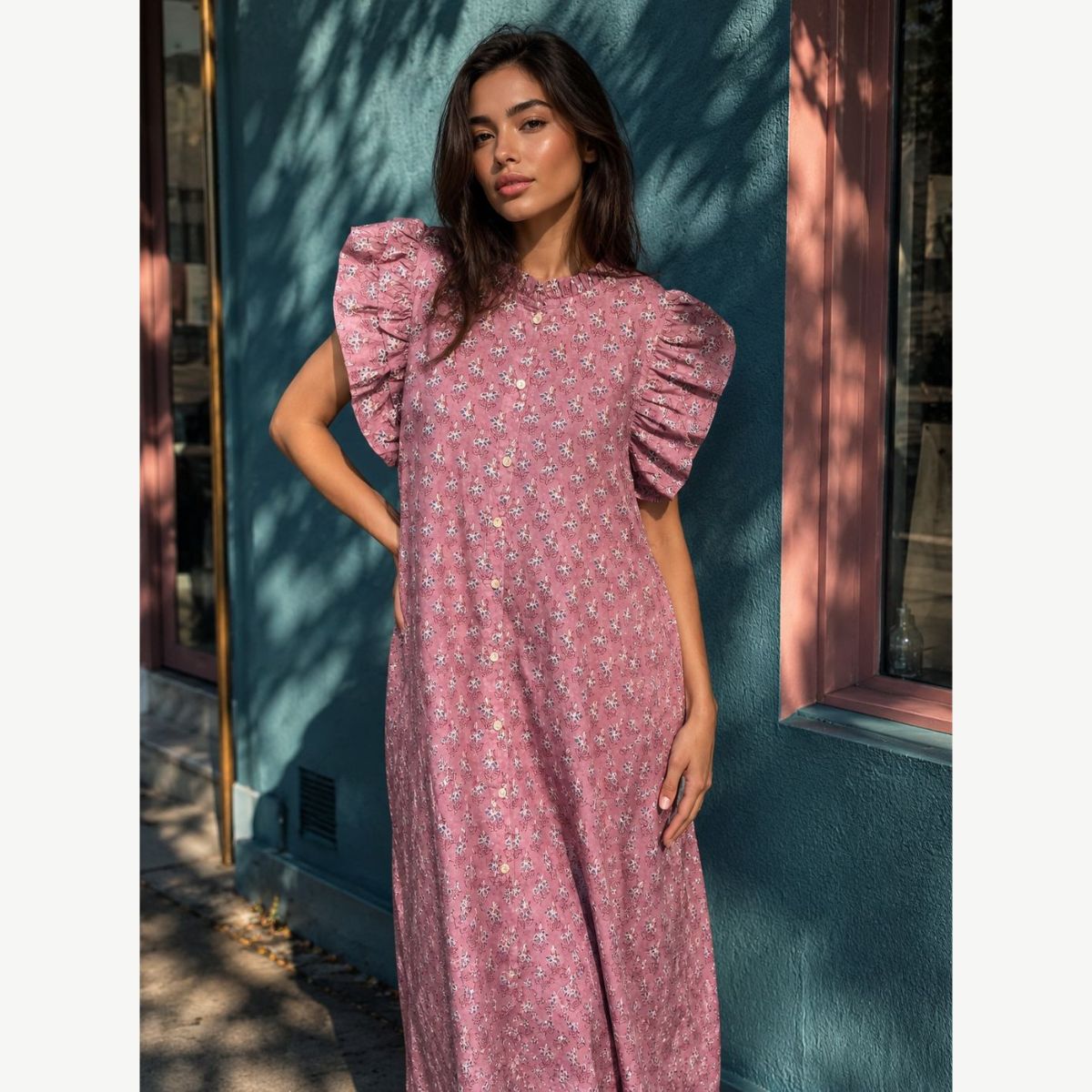 Pink Short Sleeve Dress