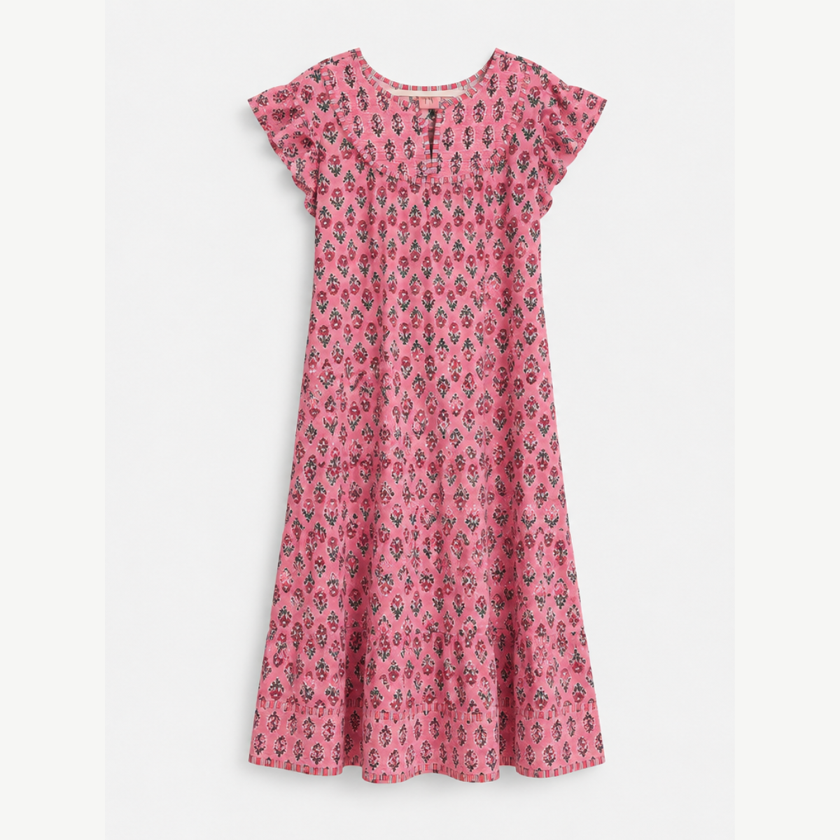 Vestido Rosa Estampado Olympia