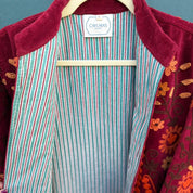 Burgundy 3/4 Velvet Kimono