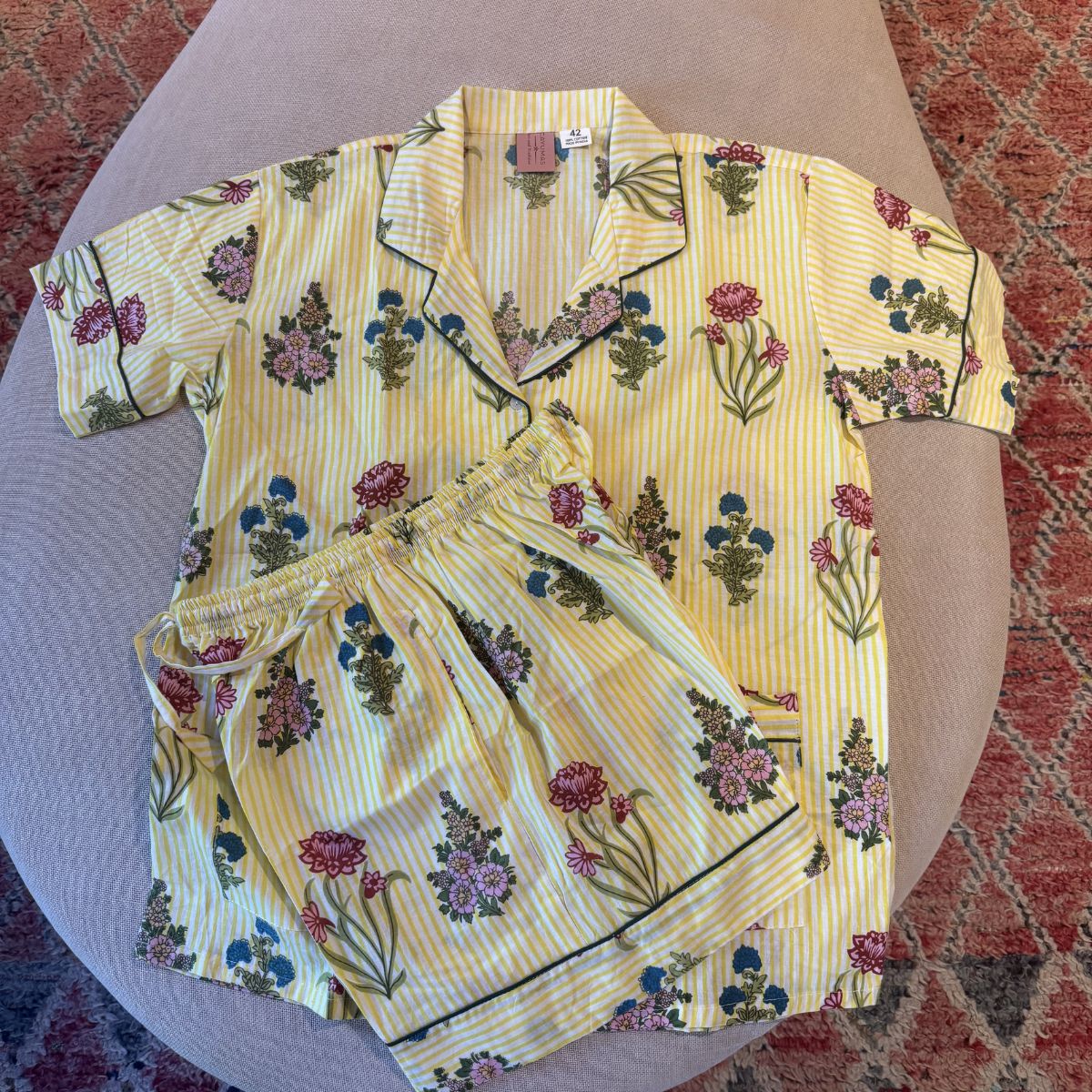 Yellow short pajamas