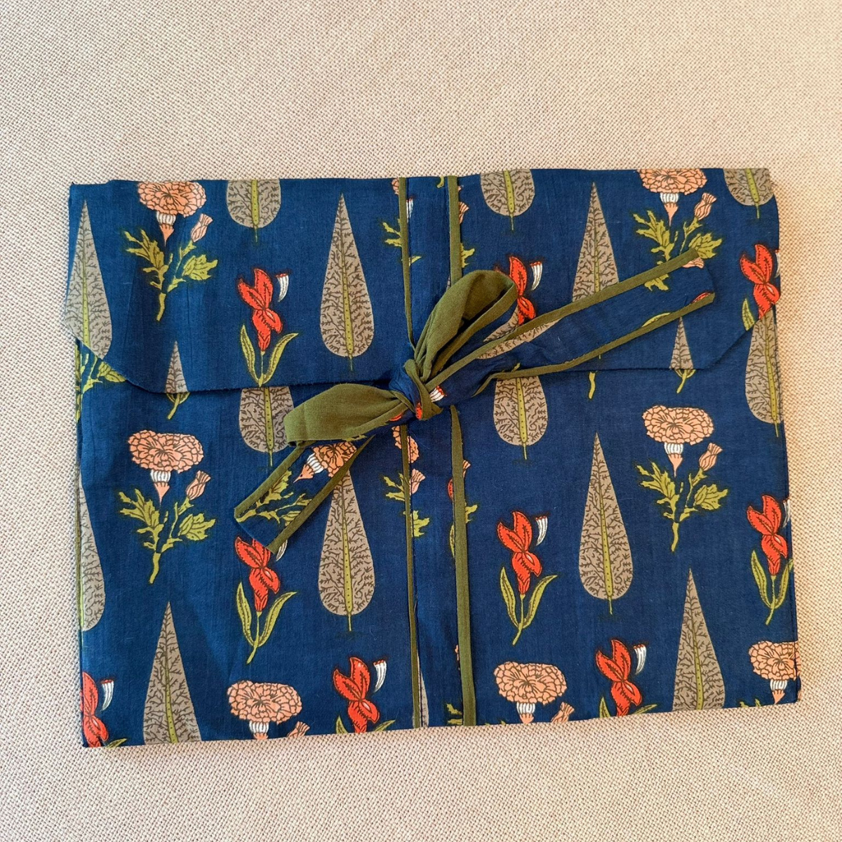 Navy Blue and Green Long Pajama
