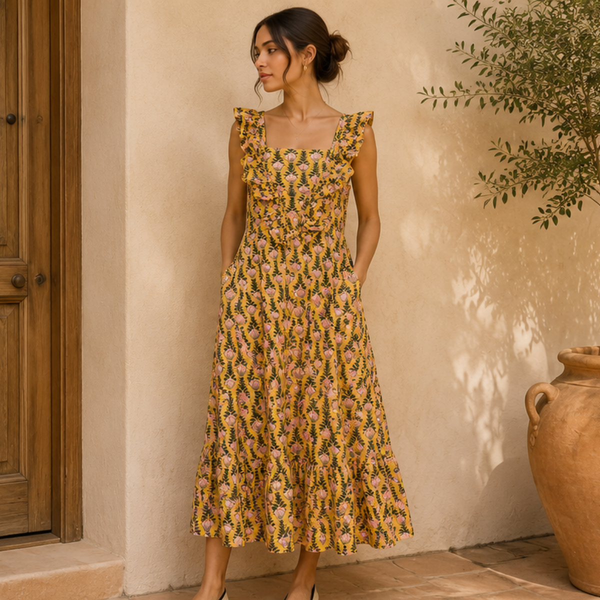 Mustard Strappy Dress