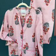 Long Pink Striped Pajamas