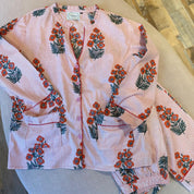 Long Pink Striped Pajamas