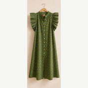 Vestido Verde Manga Corta