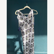 White and Blue Strappy Dress