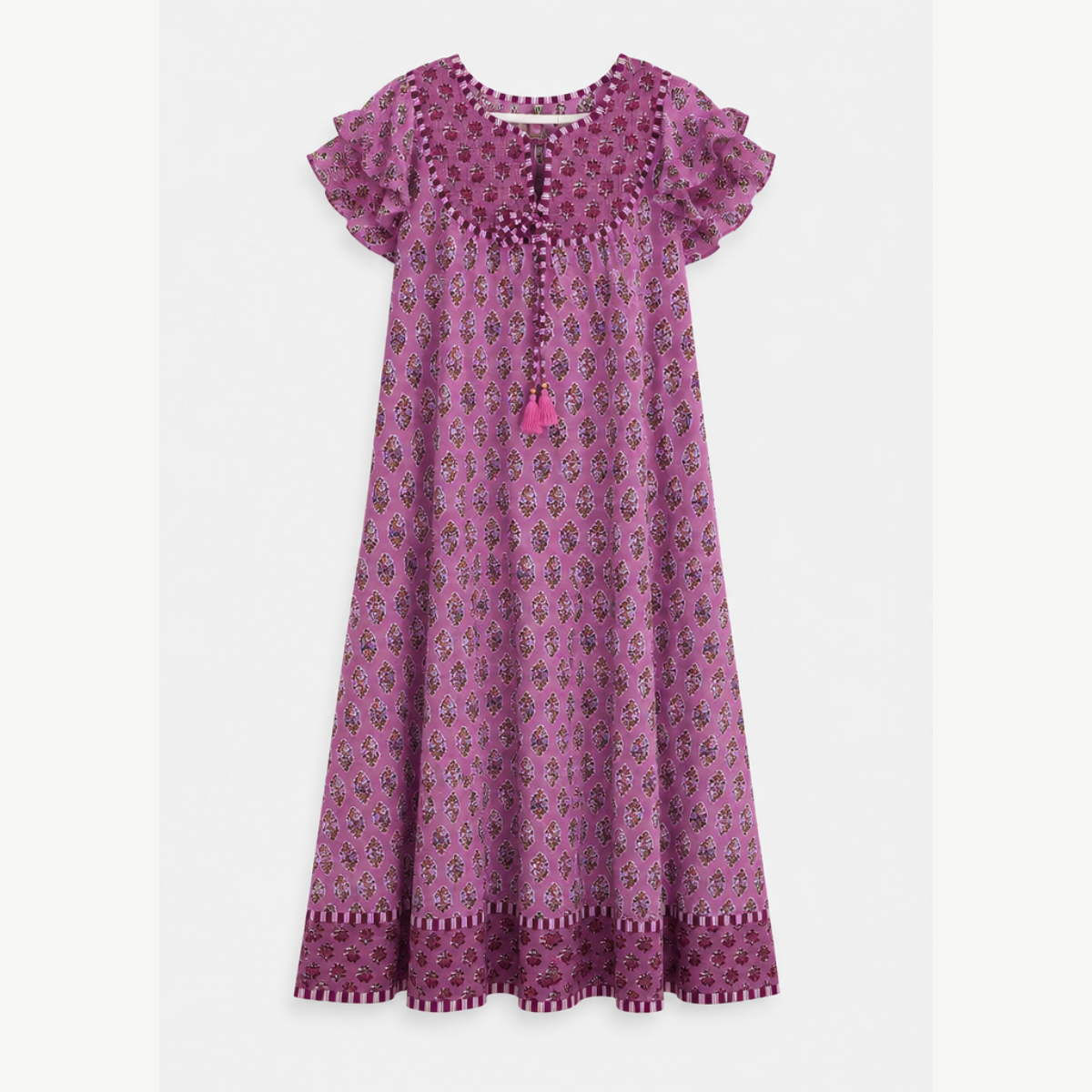 Vestido Morado Estampado Olympia