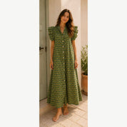Vestido Verde Manga Corta