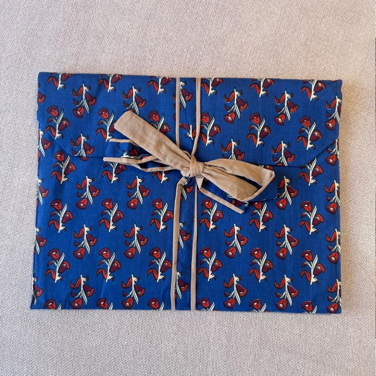 Long Dark Blue and Red Striped Pajamas