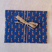 Long Dark Blue and Red Striped Pajamas