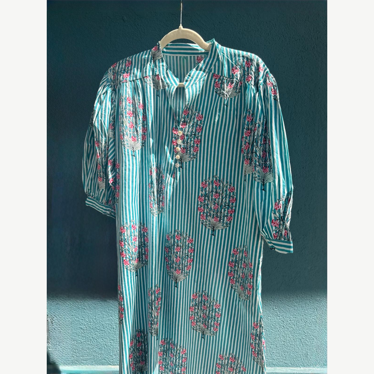 Vestido Azul Estampado