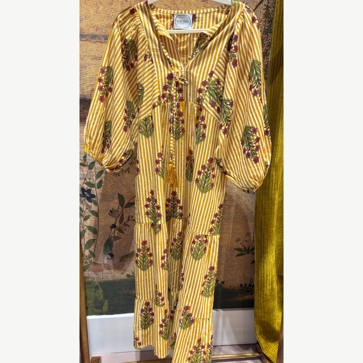 Vestido amarillo de rayas - Cayumas