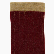 Bordeaux Glitter Socks