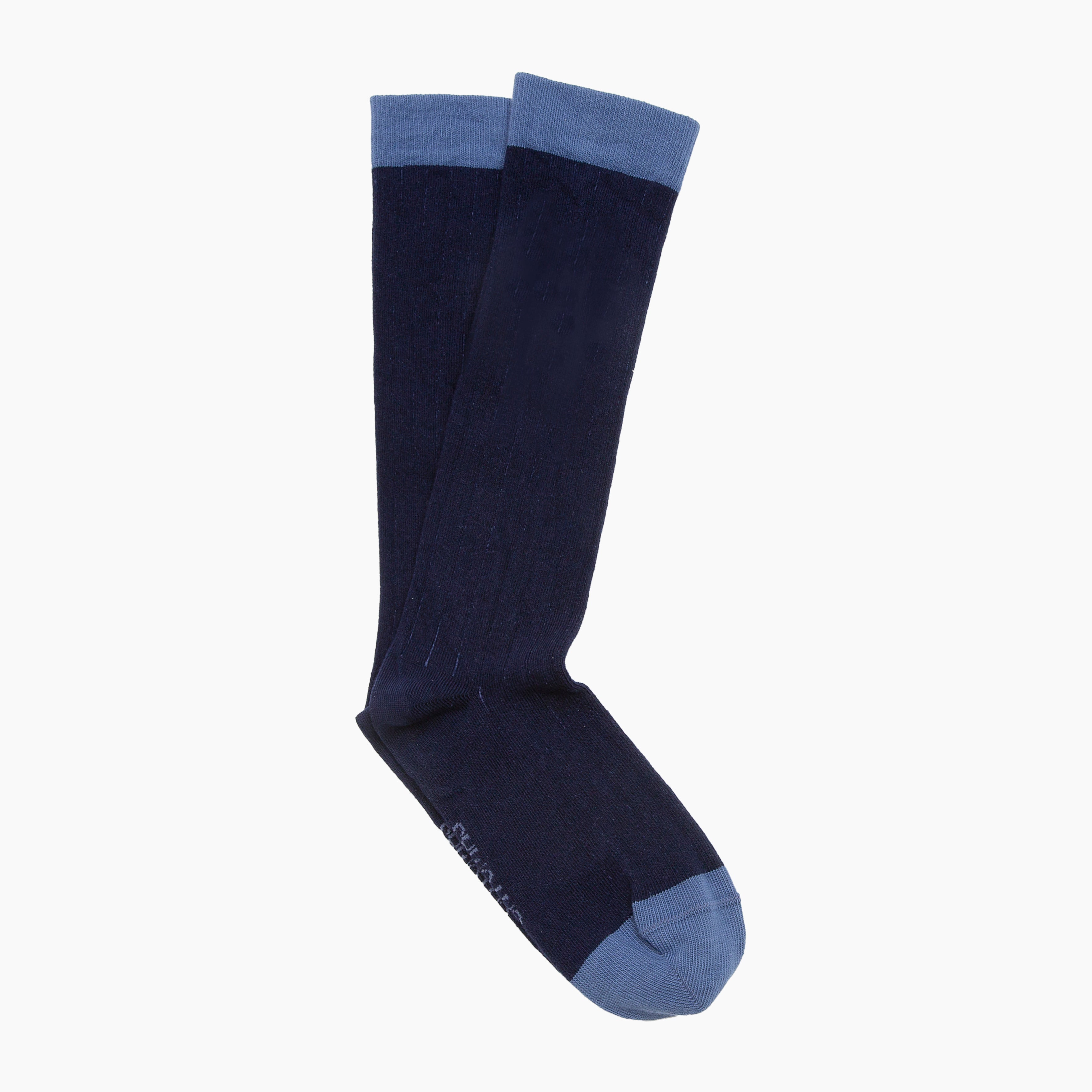 Blue Ribbed Sock