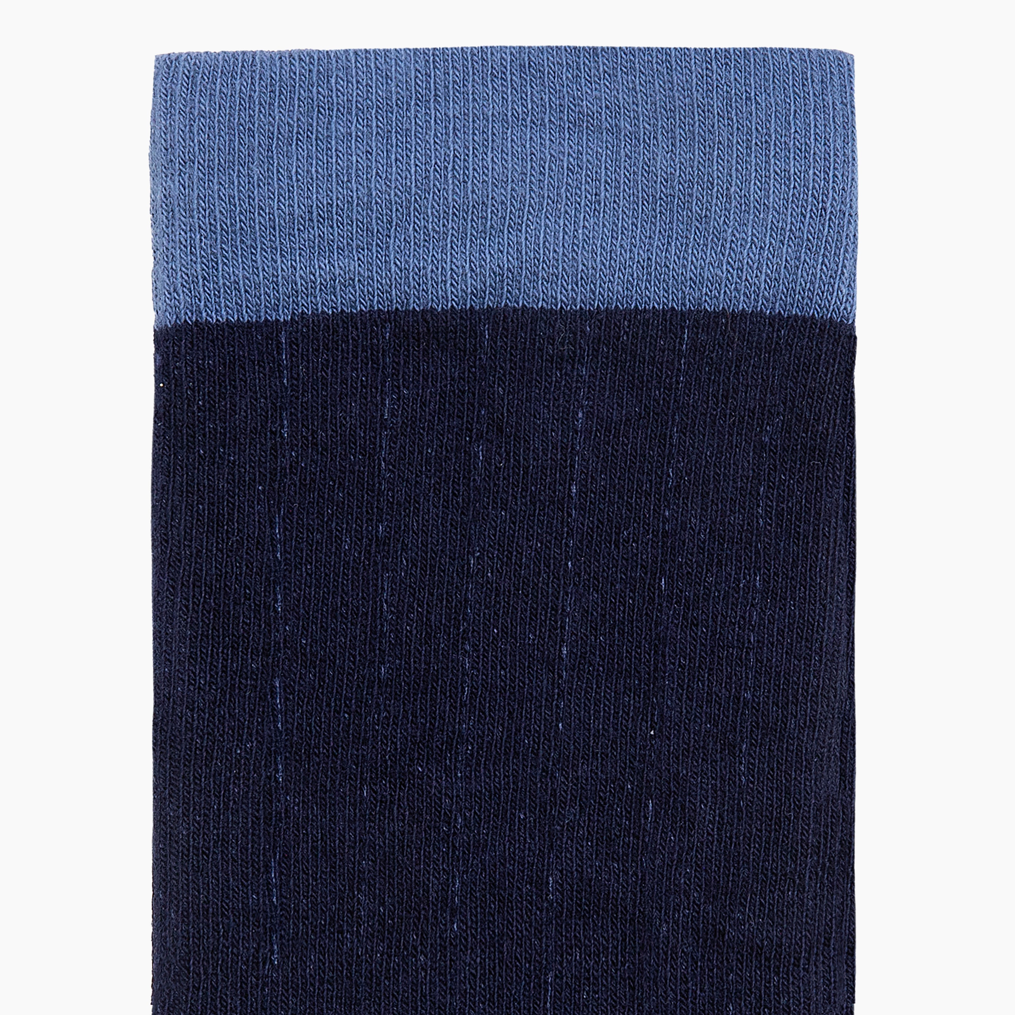 Blue Ribbed Sock