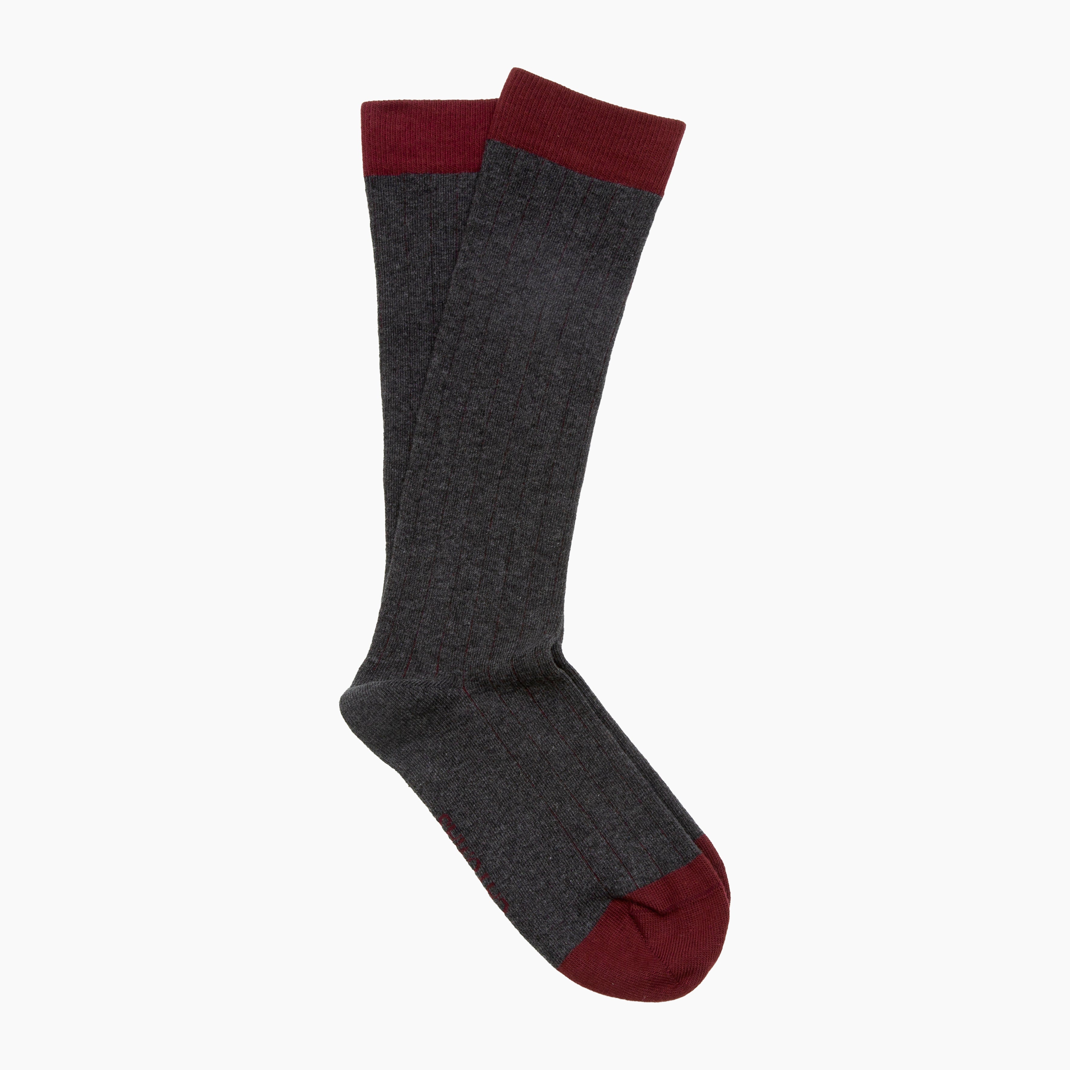 Gray Ribbed Sock