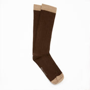 Brown Ribbed Sock