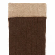 Brown Ribbed Sock