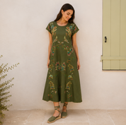Vestido Verde Bordado