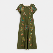 Vestido Verde Bordado