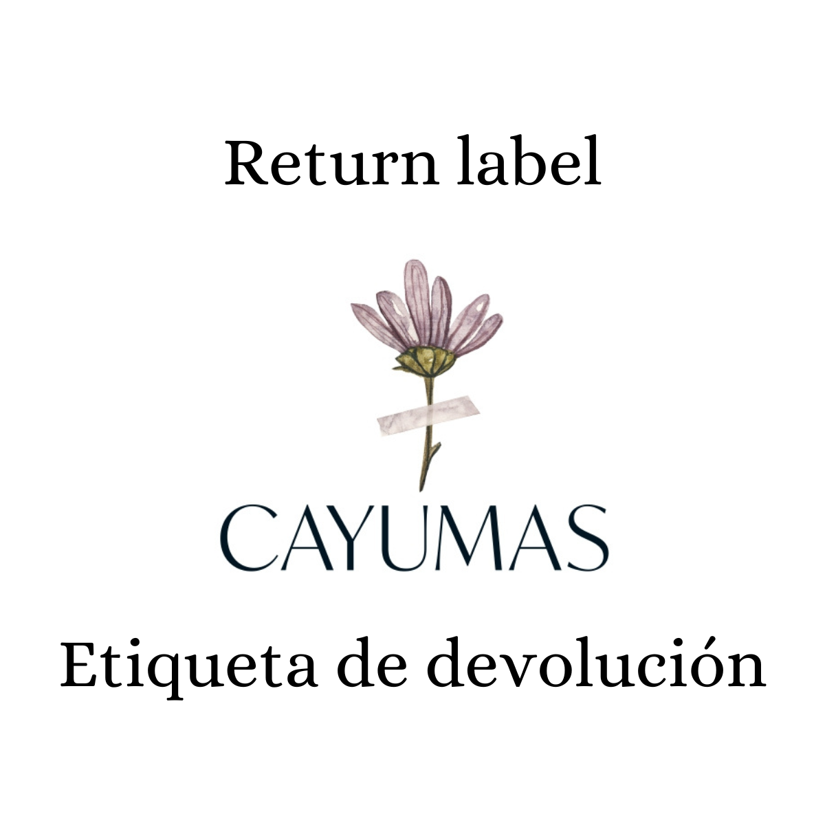 Etiqueta de Devolución Nacional - Cayumas