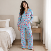 Pijama Largo Azul Claro