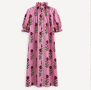 Fuxia Turtle Neck Dress
